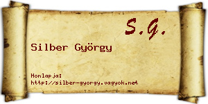 Silber György névjegykártya