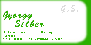 gyorgy silber business card